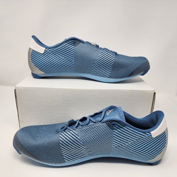 Adidas The Road Shoe Cycling Shoes Men SZ 12 Womens 13 Cleats White Blue GW5327 - Picture 2 of 10